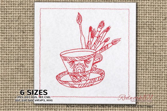 Coffee with Paint Brush Redwork: A Designer’s Review