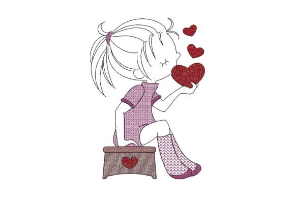 Review: Valentine Sketch Girl on Stool for Gifts